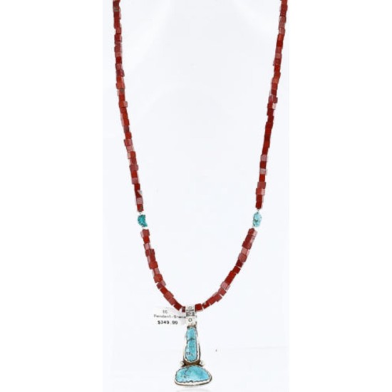 Handmade Certified Authentic Navajo .925 Sterling Silver Turquoise Native American Necklace 390767937119