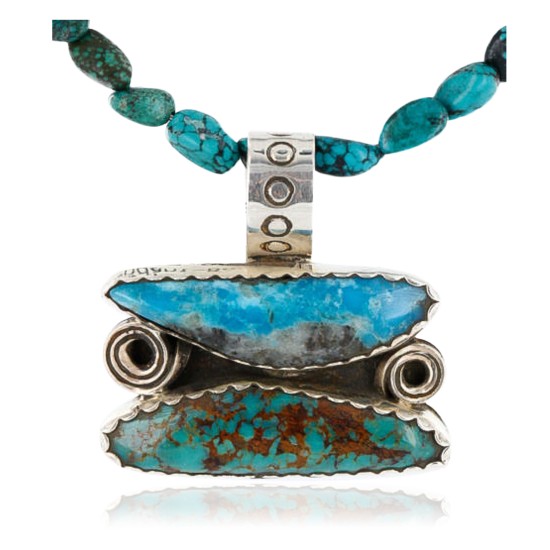 Handmade Certified Authentic Navajo .925 Sterling Silver Turquoise Native American Necklace 390774845420 Handmade Certified Authentic Navajo .925 Sterling Silver Turquoise Native American Necklace 390774845420