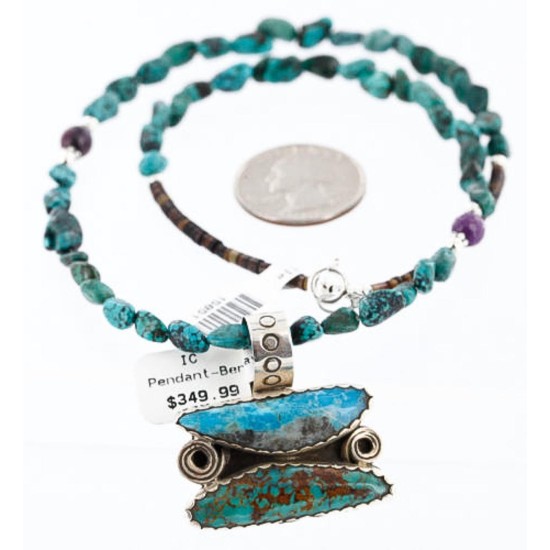 Handmade Certified Authentic Navajo .925 Sterling Silver Turquoise Native American Necklace 390774845420 Handmade Certified Authentic Navajo .925 Sterling Silver Turquoise Native American Necklace 390774845420