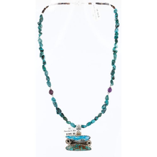 Handmade Certified Authentic Navajo .925 Sterling Silver Turquoise Native American Necklace 390774845420 Handmade Certified Authentic Navajo .925 Sterling Silver Turquoise Native American Necklace 390774845420