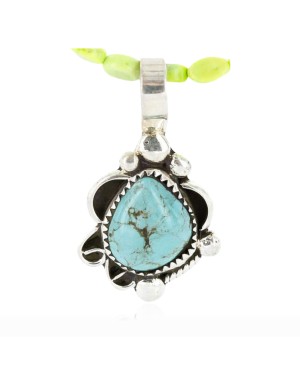 Handmade Certified Authentic Navajo .925 Sterling Silver Turquoise Native American Necklace 390781317325