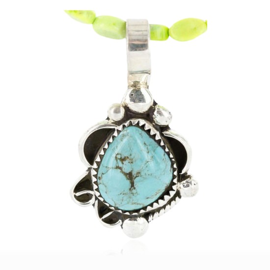 Handmade Certified Authentic Navajo .925 Sterling Silver Turquoise Native American Necklace 390781317325