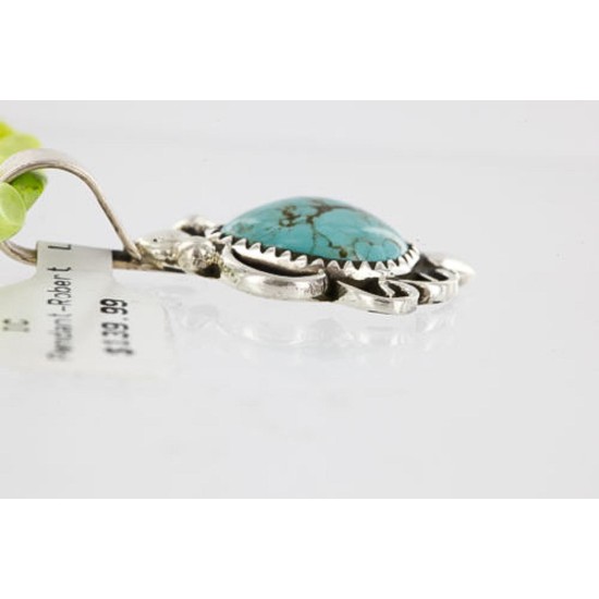 Handmade Certified Authentic Navajo .925 Sterling Silver Turquoise Native American Necklace 390781317325