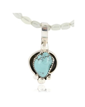 Handmade Certified Authentic Navajo .925 Sterling Silver Turquoise Native American Necklace 390785612604