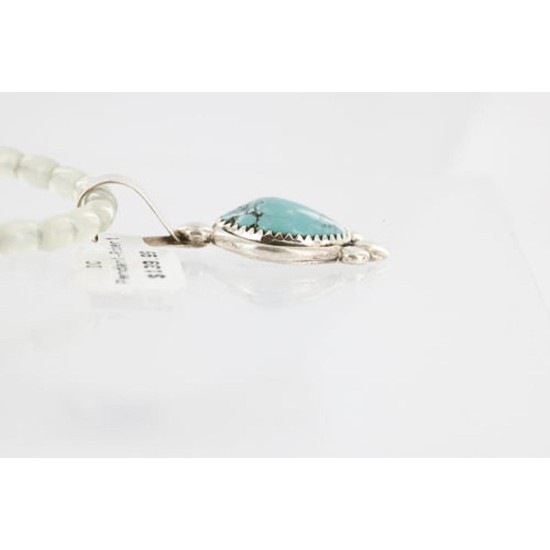 Handmade Certified Authentic Navajo .925 Sterling Silver Turquoise Native American Necklace 390785612604