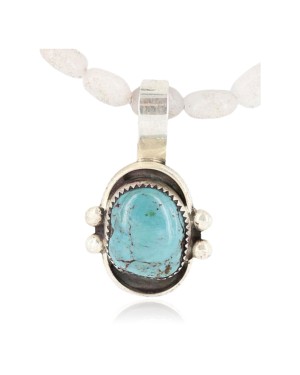 Handmade Certified Authentic Navajo .925 Sterling Silver Turquoise Native American Necklace 390786340866