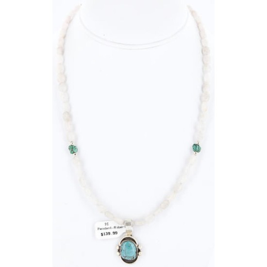 Handmade Certified Authentic Navajo .925 Sterling Silver Turquoise Native American Necklace 390786340866