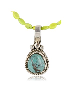 Handmade Certified Authentic Navajo .925 Sterling Silver Turquoise Native American Necklace 390791017442