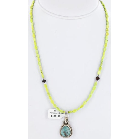 Handmade Certified Authentic Navajo .925 Sterling Silver Turquoise Native American Necklace 390791017442
