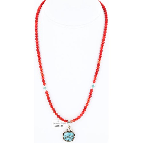 Handmade Certified Authentic Navajo .925 Sterling Silver Turquoise Native American Necklace 390792703752