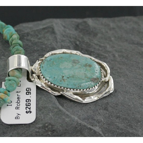 Handmade Certified Authentic Navajo .925 Sterling Silver Turquoise Native American Necklace & Pendant 370923819892
