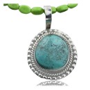 Handmade Certified Authentic Navajo .925 Sterling Silver Turquoise Native American Necklace & Pendant 370972303256