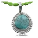Handmade Navajo .925 Sterling Silver Turquoise Native American Necklace & Pendant 370972303256