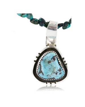 Handmade Certified Authentic Navajo .925 Sterling Silver Turquoise Native American Necklace & Pendant 371013481159