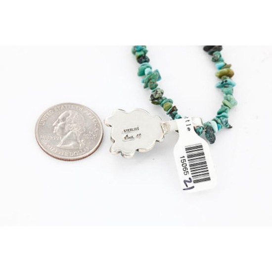 Handmade Certified Authentic Navajo .925 Sterling Silver Turquoise Native American Necklace & Pendant 371017063775