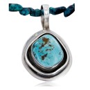 Handmade Certified Authentic Navajo .925 Sterling Silver Turquoise Native American Necklace & Pendant 390738955204