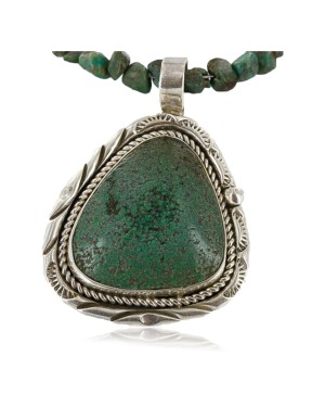 Handmade Certified Authentic Navajo .925 Sterling Silver Turquoise Native American Necklace & Pendant 390751176396