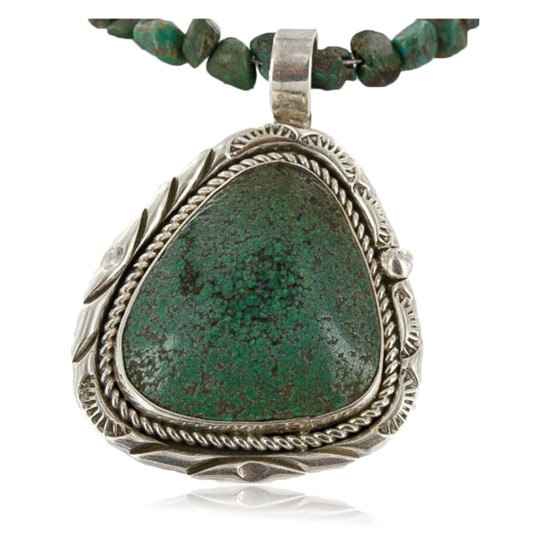 Handmade Certified Authentic Navajo .925 Sterling Silver Turquoise Native American Necklace & Pendant 390751176396