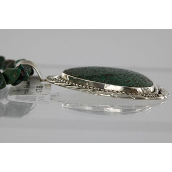 Handmade Certified Authentic Navajo .925 Sterling Silver Turquoise Native American Necklace & Pendant 390751176396