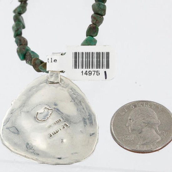 Handmade Certified Authentic Navajo .925 Sterling Silver Turquoise Native American Necklace & Pendant 390751176396