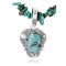Handmade Certified Authentic Navajo .925 Sterling Silver Turquoise Native American Necklace & Pendant 390789371744