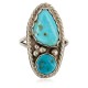 Handmade Certified Authentic Navajo .925 Sterling Silver Turquoise Native American Ring 16861