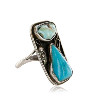 Handmade Certified Authentic Navajo .925 Sterling Silver Turquoise Native American Ring  371060814636