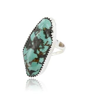 Handmade Certified Authentic Navajo .925 Sterling Silver Turquoise Native American Ring  390784484585