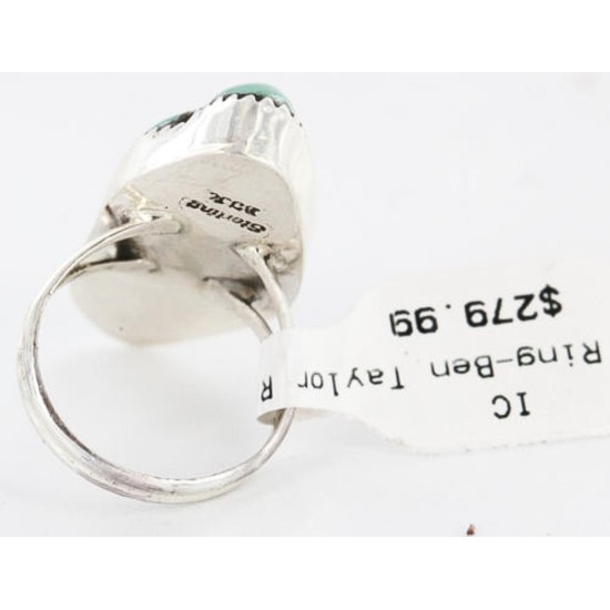 Handmade Certified Authentic Navajo .925 Sterling Silver Turquoise Native American Ring  390784484585