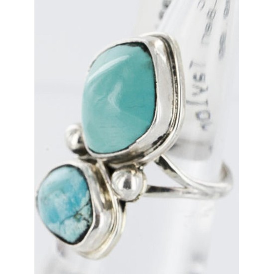Handmade Certified Authentic Navajo .925 Sterling Silver Turquoise Native American Ring  390837320428