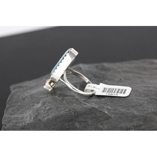 Handmade Certified Authentic Navajo .925 Sterling Silver Turquoise Spiny Native American Ring  370980003967