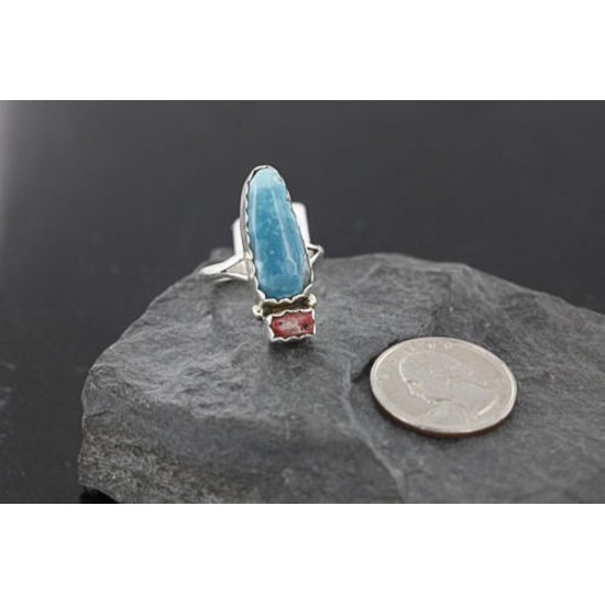 Handmade Certified Authentic Navajo .925 Sterling Silver Turquoise Spiny Native American Ring  370980003967
