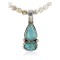 Handmade Certified Authentic Navajo .925 Sterling Silver White and Turquoise Native American Necklace 371077430946