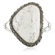 Handmade Certified Authentic Navajo .925 Sterling Silver WHITE Buffalo Turquoise Native American Bracelet 12647