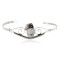 Handmade Certified Authentic Navajo .925 Sterling Silver White Howlite Native American Bracelet 12949-3