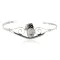 Handmade Navajo .925 Sterling Silver White Howlite Native American Bracelet 12949-3