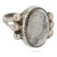 Handmade Certified Authentic Navajo .925 Sterling Silver White Howlite Native American Ring 18243