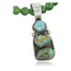 Handmade Certified Authentic Navajo .925 Sterling SilverONE Mountain and Turquoise Native American Necklace 390683130429