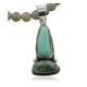 Handmade Certified Authentic Navajo .925 Sterling SilverONE Mountain and Turquoise Native American Necklace 390732524230