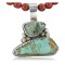 Handmade Certified Authentic Navajo CARICO and Turquoise Native American Necklace 390675643197