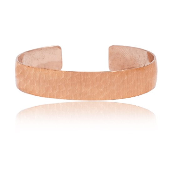 Pure Copper Certified Authentic Handmade Navajo Native American Hammered Cuff Bracelet 12875