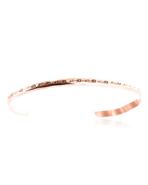 Handmade Certified Authentic Navajo Handstamped Handmade Copper Native American Bracelet 371011842735