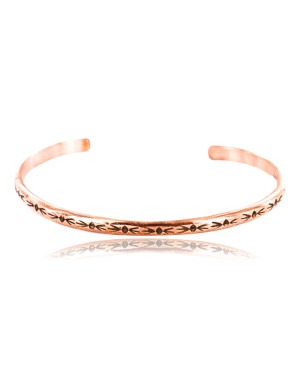Handmade Certified Authentic Navajo Handstamped Handmade Copper Native American Bracelet 371026847766