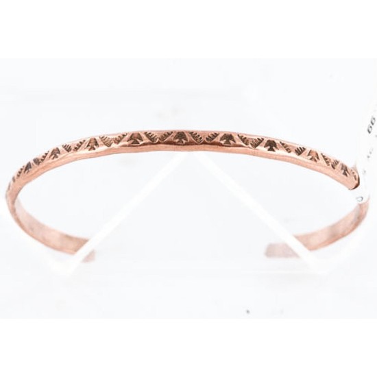 Handmade Certified Authentic Navajo Handstamped Handmade Copper Native American Bracelet 371036809611