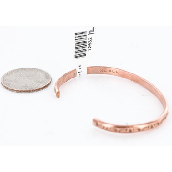 Handmade Certified Authentic Navajo Handstamped Handmade Copper Native American Bracelet 371038533769