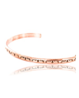 Handmade Certified Authentic Navajo Handstamped Handmade Copper Native American Bracelet 371038533769