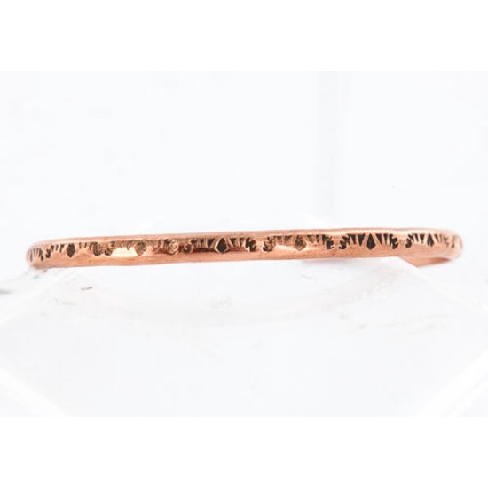 Handmade Certified Authentic Navajo Handstamped Handmade Copper Native American Bracelet 371051617808