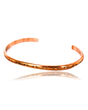 Handmade Certified Authentic Navajo Handstamped Handmade Copper Native American Bracelet 371052421988