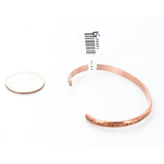 Handmade Certified Authentic Navajo Handstamped Handmade Copper Native American Bracelet 371056340437