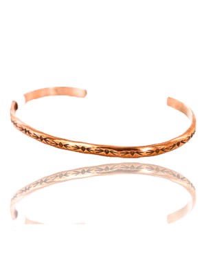 Handmade Certified Authentic Navajo Handstamped Handmade Copper Native American Bracelet 371056340437